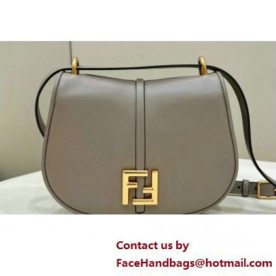 Fendi C Com Medium bag in smooth and full-grain leather Gray 2023
